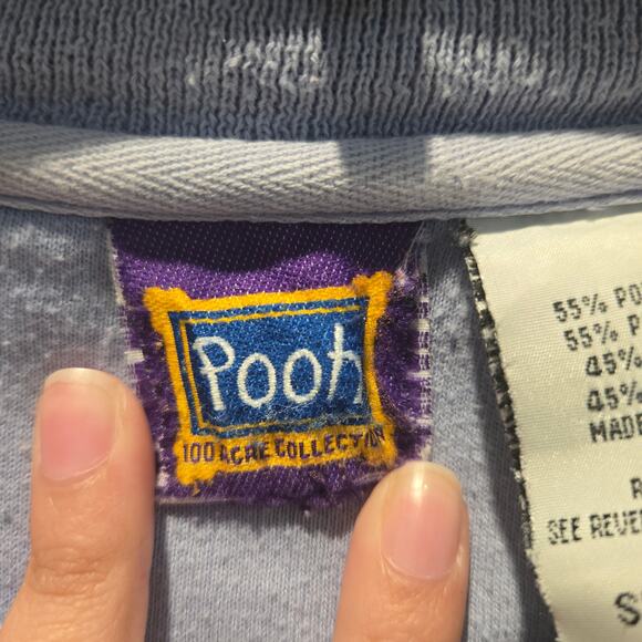 Vtg Disney Pooh embroidered sweatshirt sz M ringer - Picture 4 of 7